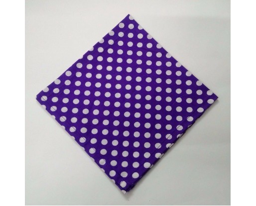 Big Purple - 12" POLKA DOT Unisex Men Women Pocket Square Handkerchief Hanky - 100% Cotton